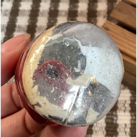 Vintage Mercury Glass Santa Claus Small Christmas Tree Ornaments Painted - Picture 5 of 11